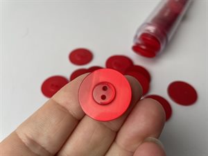 Knap - simpel og lækker rød, 22 mm